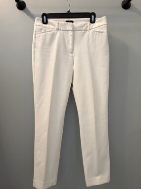 White House Black Market White Cropped Ankle Pants